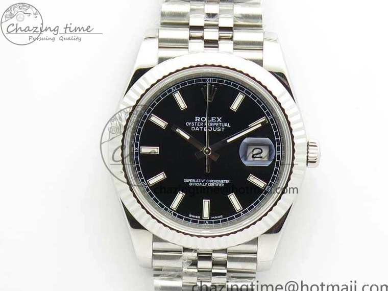 Good Copy Rolex Watches Noob 1:1 Stick Bracelet Black DateJust A Dial SS 228238 Best Jubilee On Edition 3507 Markers Trendy 0120